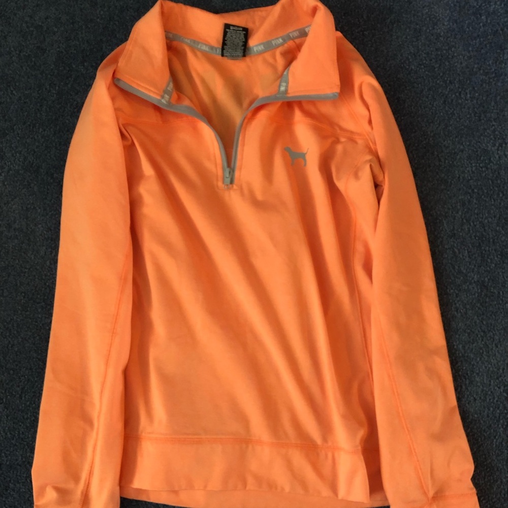 PINK long sleeve quarter zip